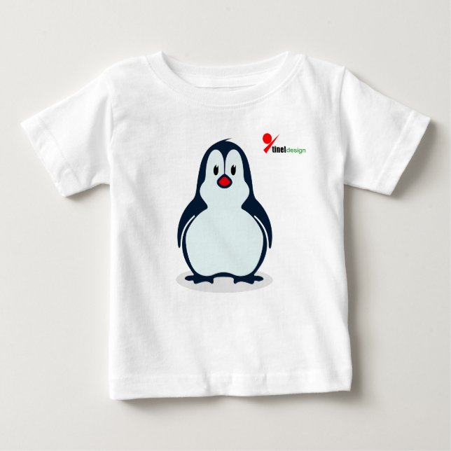 Spielender Penguin Baby T - Shirt (Vorderseite)