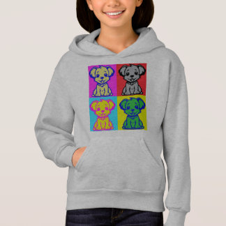 Spielender Pop Art Puppies Hoodie
