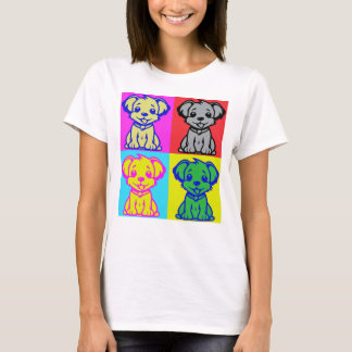 Spielender Pop Art Puppies T-Shirt