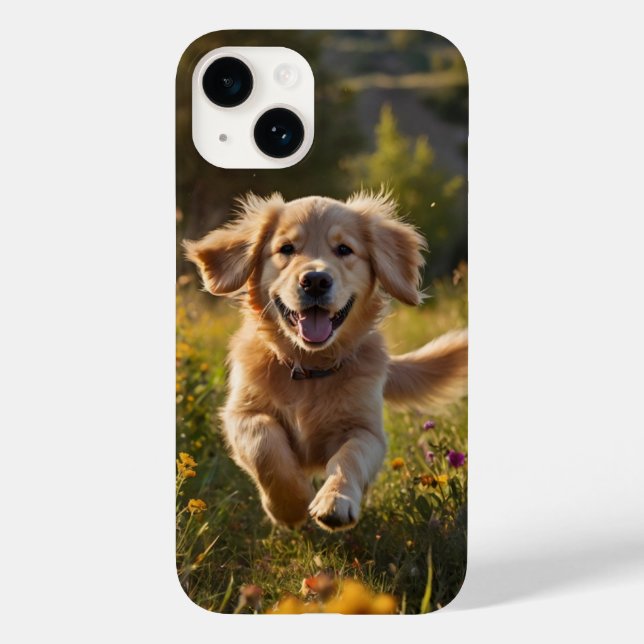 Spielender Welpe auf der Wiese Case-Mate iPhone Hülle (Rückseite)