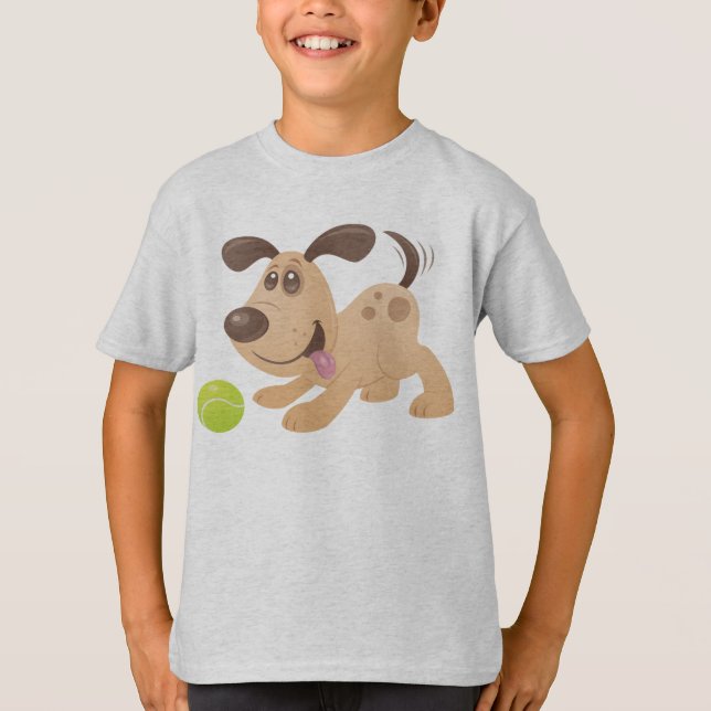 Spielender Welpe T-Shirt (Vorderseite)