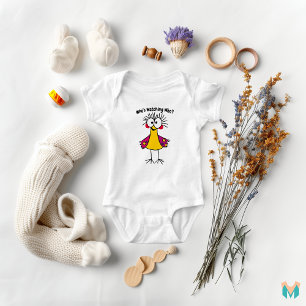 Spielendes Cartoon Bird Design Baby Strampler