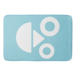 Spielendes Gesicht minimale lustige blau Badematte