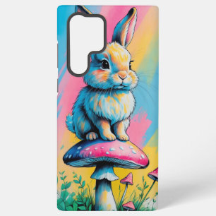 Spielendes Kaninchen auf Pilzkolorful Animal Samsung Galaxy Hülle