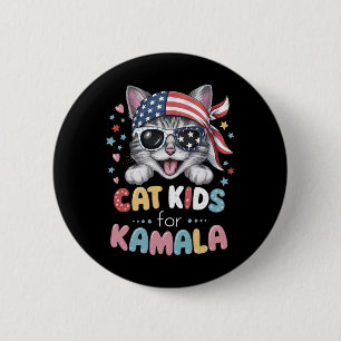 Spielendes Katzendesign für Kinder Button