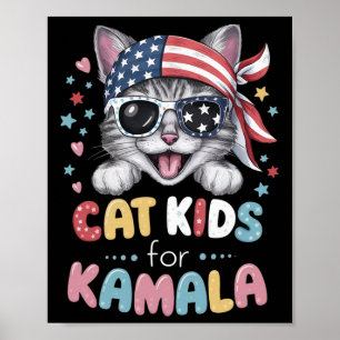 Spielendes Katzendesign für Kinder Poster