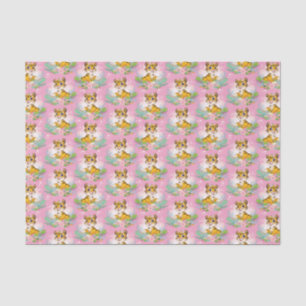 Spielendes Orange Tabby Kittens Tissue Paper Seidenpapier