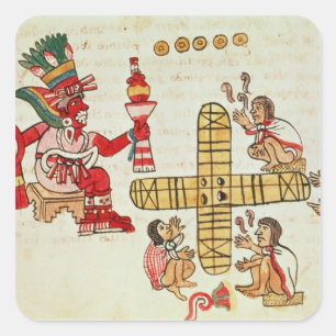 Spielendes Patoli und der Gott Quadratischer Aufkleber