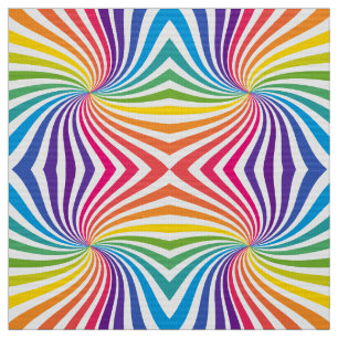 Spielendes Regenbogen Linnear Geometrisches Muster Stoff