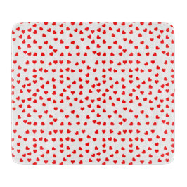 Spielendes rotes Herzmuster Schneidebrett