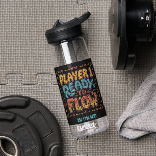 Spieler 1 Bereit Zum Fließen Retro-Arcade-Spieler Trinkflasche