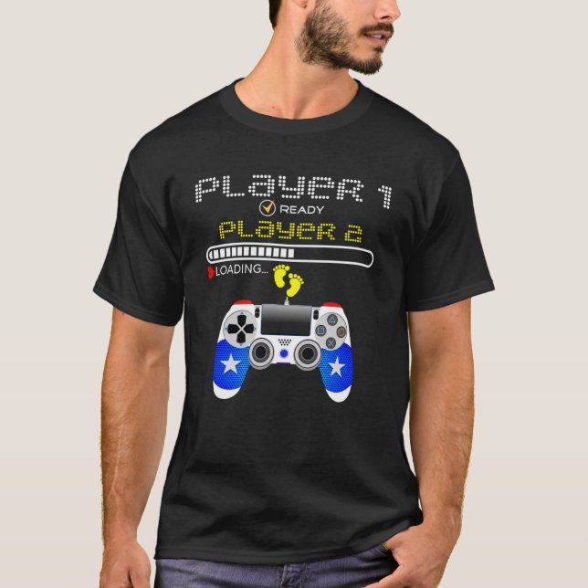 Spieler 1 Ready Player 2 Loading Gaming T-Shirt (Vorderseite)