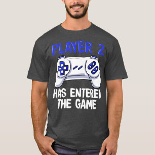 Spieler 2 hat das Spiel Baby Schwangerschaft Annou T-Shirt