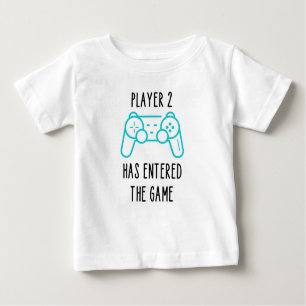 Spieler 2 ist ins Spiel gekommen - Baby Announceme Baby T-shirt