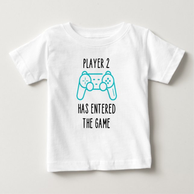 Spieler 2 ist ins Spiel gekommen - Baby Announceme Baby T-shirt (Vorderseite)