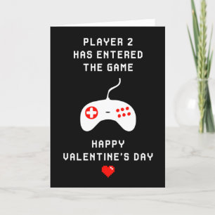 Spieler 2 - lustige Videogame Valentine's Day Card Feiertagskarte