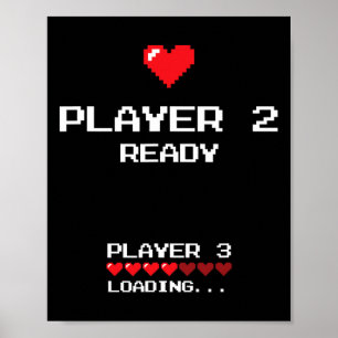 Spieler 2 Spieler 3 Laden - Retro Gaming -  Poster