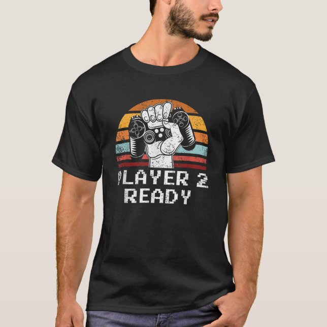 Spieler 2 Vintag T-Shirt (Vorderseite)