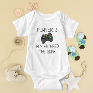 Spieler 3 hat das Spiel betreten Gamer Humor Baby Strampler