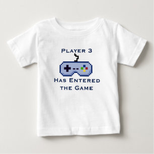 Spieler 3 hat das Spiel-Strampler-Shirt betreten Baby T-shirt