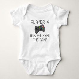 Spieler 4 hat den Game Gamer Spaß betreten Baby Strampler