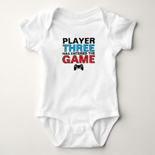Spieler Drei Baby-Gamer-Outfit Baby Strampler
