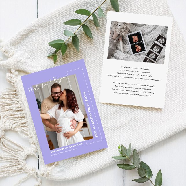 Spieler drei | Videospiel Themed Foto Pregnance Ankündigung (Von Creator hochgeladen)