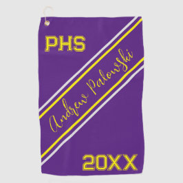 Spieler in der Hochschule Golf Handtuch