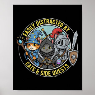Spieler leicht von Katzen abgelenkt Nebenquests Rp Poster