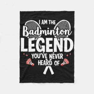 Spieler lustig, ich bin die Badminton Legende Sie  Fleecedecke