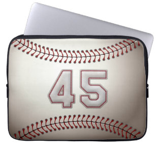 Spieler Nr. 45 - coole Baseball-Stiche Laptopschutzhülle