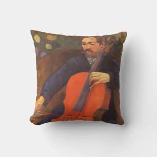 Spieler Schneklud Porträt von Paul Gauguin Kissen