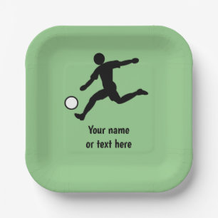 Spieler Scoring a Goal - Thema des britischen Fußb Pappteller