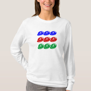 Spieler-Shirt des Kreises mahjong Maven 9 modernes T-Shirt