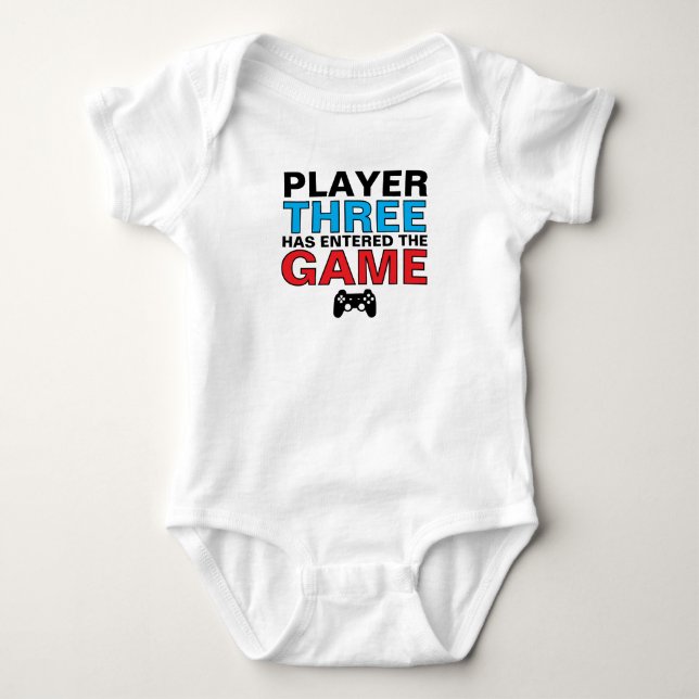 Spieler Three Baby Gamer Strampler (Vorderseite)