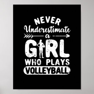 Spieler unterschätzen nie einen Volleyball Poster