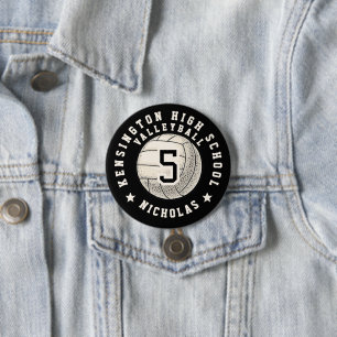 Spielerfoto Name High School Volleyballmannschaft Button