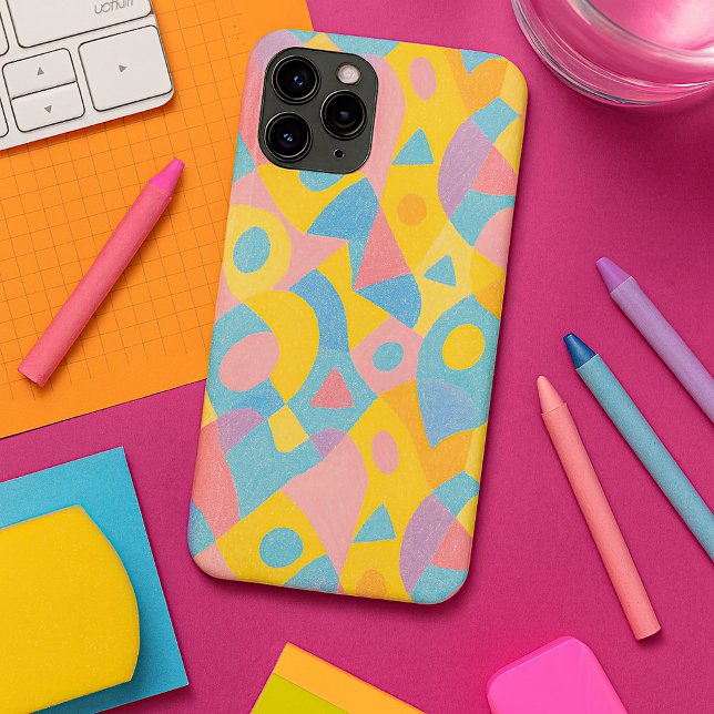 Spielerisch Funky Amorphe Formen Crayon Art Patter iPhone Hülle (Von Creator hochgeladen)