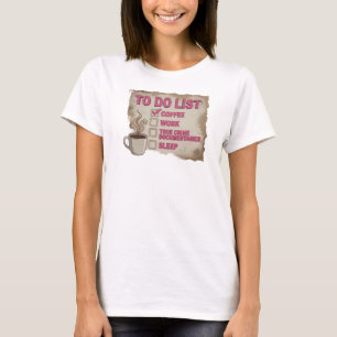 Spielerisch Gold COFFEE ARBEIT TRUE CRIME Trendy T T-Shirt