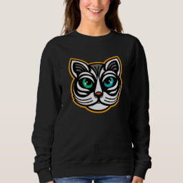 Spielerisch Mit Augen Cat Sweatshirt Art