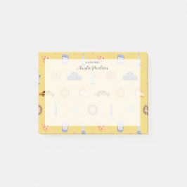 Spielerisch New Yorker Muster Custyellow Name Post-it Klebezettel