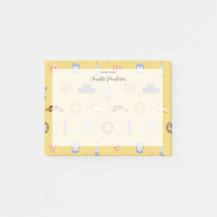Spielerisch New Yorker Muster Custyellow Name Post-it Klebezettel