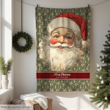 Spielerisch Retro Santa Claus Holiday Throw Blanke