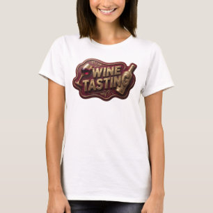 Spielerisch Rosa WEINPROBE Zitat-Shirt T-Shirt