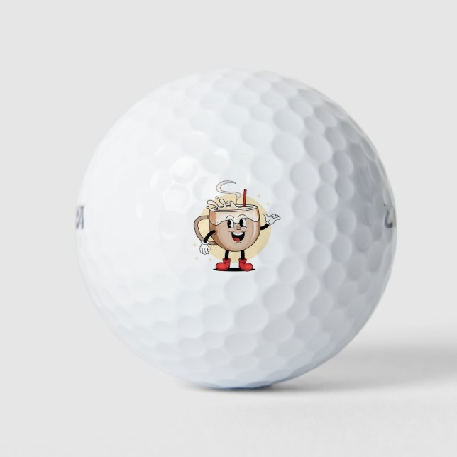 Spielerisch und liebenswert Kaffee Golfball (Vorderseite)