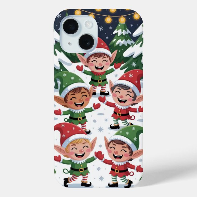 Spielerisch Weihnachten Elfs Snow iPhone / iPad Fa Case-Mate iPhone Hülle (Rückseite)
