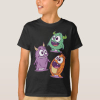 Spielerische Cartoon-Monster - Niedliche Mit Augen