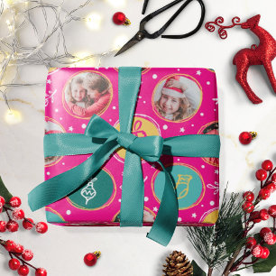 Spielerische Familienfoto-Collage Weihnachten Hot Geschenkpapier