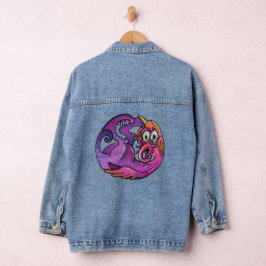 Spielerische Fantasiegestalten Jeansjacke