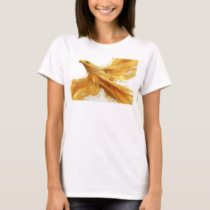 Spielerische Goldene Abstrakte Adler Kunst Komposi T-Shirt